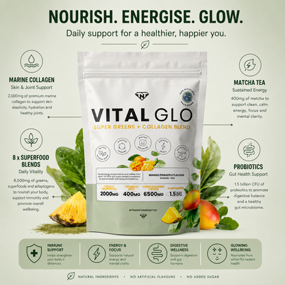 Vital Glo Greens & Marine Collagen Powder