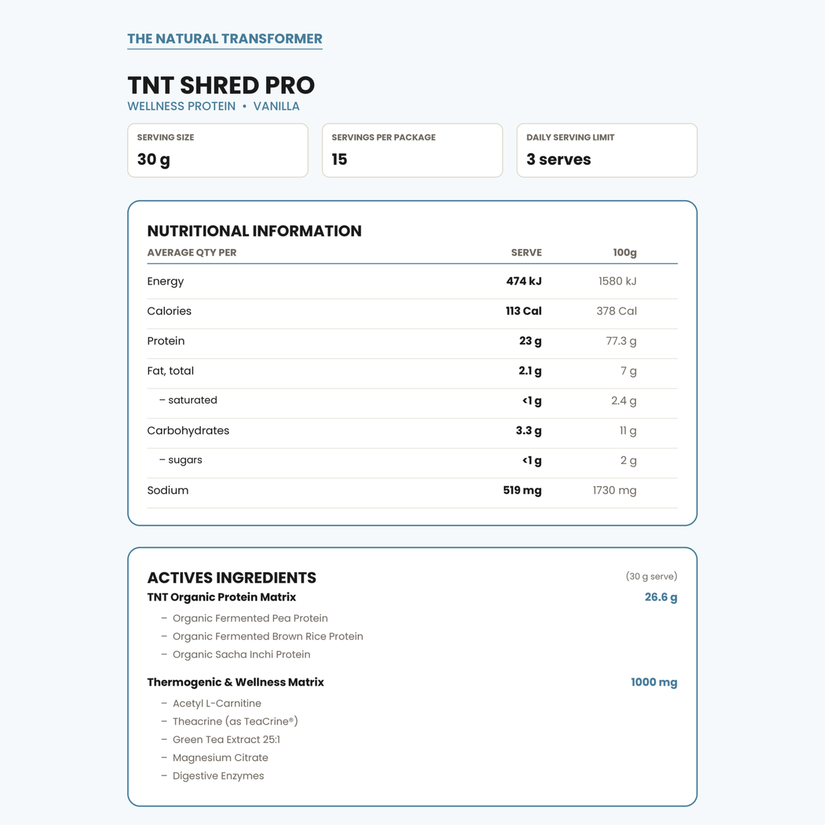 Shred Pro Thermogenic Plant Protein Powder